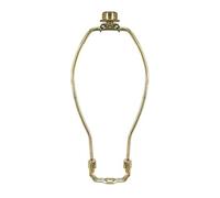 Set con lampada Harp, pomello decorativo e sostegno lampada Harp, in ottone lucido, Royal Designs, metallo, Polished Brass, 10.5 in