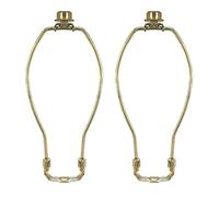 Set con lampada Harp, pomello decorativo e sostegno lampada Harp, in ottone lucido, Royal Designs, metallo, Polished Brass, 8.5"