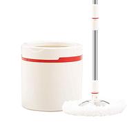 Set con mop rotante e secchio, Set di secchi for mop rotanti da 3 pezzi, in acciaio inossidabile, girevole a 360 gradi, for la cucina domestica