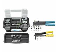 Set con rivettatrice per rivetti e inserti filettati FERVI S018 + valigia rivett