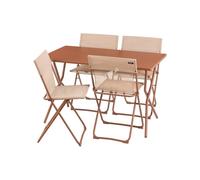 Set con Tavolo e 4 sedie BALCONY 120 x 70 cm colore Canyon LaFuma