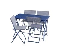 Set con Tavolo e 4 sedie BALCONY 120 x 70 cm colore Indigo LaFuma
