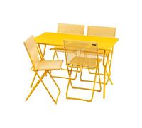 Set con Tavolo e 4 sedie BALCONY 120 x 70 cm colore Miel LaFuma