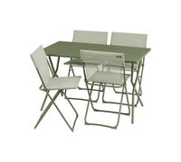 Set con Tavolo e 4 sedie BALCONY 120 x 70 cm colore Moss LaFuma
