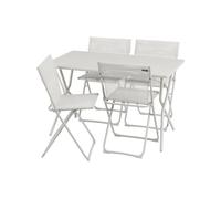 Set con Tavolo e 4 sedie BALCONY 120 x 70 cm colore Seigle LaFuma