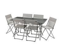 Set con Tavolo e 6 sedie BALCONY 140 x 80 cm colore Titane LaFuma