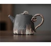 Set Con Teiera Fatto A Mano In Rilievo Loto Ceramica Grossolana Teiera Portatile Bollitore Per Tè Kung Fu Set 180 Ml Stile Wabi-sabi Tearot Zen Set Di Teiere