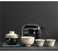 Set Con Teiera Infusore Per Il Tè Portatile, Una Pentola Di Tre Tazze, Borsa Da, Set Fatto A Mano, Bellezza, Viaggio, Casa, Auto All'aperto Set Da Tè Portatile(Type-D)