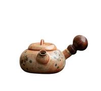 Set Con Teiera Pentola In Porcellana Fatta Mano Legna Per Infusi Bollitore Kung Fu Set Da Tè 100ml Manico Laterale Creativo Zhiye Cat Per Preparare Il Set Da Tè Portatile(Type-A)