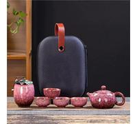 Set Con Teiera Set Da Tè E Tazza Viaggio Portatile Per Esterni In Porcellana Kung Fu Trasmutazione In Stile Europeo Set Da Tè Portatile(Type-B)