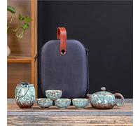 Set Con Teiera Set Da Tè E Tazza Viaggio Portatile Per Esterni In Porcellana Kung Fu Trasmutazione In Stile Europeo Set Da Tè Portatile(Type-A)