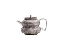 Set Con Teiera Set Da Tè Kung Fu Teiera In Argento Dorato Con Fango Di Roccia, Ceramica Grezza Fatta A Mano Filtro Intagliato A Forma Nuvola Buon Auspicio Set Di Teiere(Type-A)