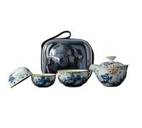 Set Con Teiera Set Da Tè Kung Fu Teiera Per Ufficio A Casa Con Custodia Ruyao Expresso Tazza Una Pentola Tre Tazze In Ceramica Viaggio Portatile Set Da Tè Portatile(Type-A)