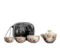 Set Con Teiera Set Da Tè Kung Fu Teiera Per Ufficio A Casa Con Custodia Ruyao Expresso Tazza Una Pentola Tre Tazze In Ceramica Viaggio Portatile Set Da Tè Portatile(Type-C)