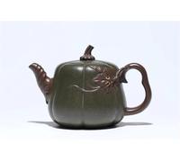 Set Con Teiera Set Di Teiere Bollitore Di Fango Verde Minerale Grezzo Fatto A Mano Con Vaso Zucca Colino Set Da Tè Zisha 380ml Teiere Vintage In Argilla Viola Yixing Set Da Tè Portatile
