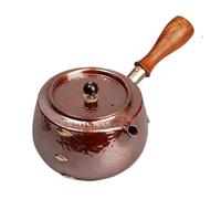 Set Con Teiera Set Di Teiere Bollitore Per La Cucina Di Casa Teiera Vintage In Rame Puro Set Da Tè Kung Fu In Viola Con Manico Laterale Fatto A Mano Set Da Tè Portatile(Type-B)
