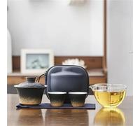 Set Con Teiera Set Di Teiere Borsa Portatile Per Esterno Set Tè Forniture 1 Ciotola 2 Tazze Teiera In Ceramica Nera E Di Da Kit Per Preparare Il Viaggio Set Da Tè Portatile