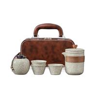 Set Con Teiera Set Di Teiere Regali In Ceramica Kung Fu Ge Kiln Set Da Tè Viaggio Tazza Rapida Una Pentola Di Tre O Quattro Tazze Teiera Portatile All'aperto Set Da Tè Portatile(Type-F)