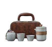 Set Con Teiera Set Di Teiere Regali In Ceramica Kung Fu Ge Kiln Set Da Tè Viaggio Tazza Rapida Una Pentola Di Tre O Quattro Tazze Teiera Portatile All'aperto Set Da Tè Portatile(Type-B)