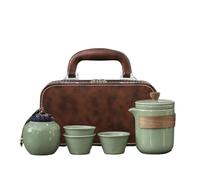 Set Con Teiera Set Di Teiere Regali In Ceramica Kung Fu Ge Kiln Set Da Tè Viaggio Tazza Rapida Una Pentola Di Tre O Quattro Tazze Teiera Portatile All'aperto Set Da Tè Portatile(Type-A)