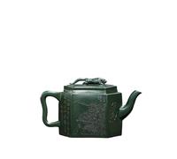 Set Con Teiera Set Di Teiere Set Da Tè Kung Fu Teiera, Vaso Di Argilla Viola Fatto A Mano Grande Capacità, Fango Verde Giada, Fegato Fedele, Cuore Giusto Set Da Tè Portatile