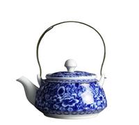 Set Con Teiera Set Di Teiere Teiera In Porcellana Blu E Bianca Di Jingdezhen Da Tè In Ceramica, Caffettiera, In Trave Rame 600 Ml Set Da Tè Portatile(Type-B)