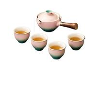 Set Con Teiera Set Di Teiere Vassoio Tè Set Da Viaggio Portatile Rotante Ceramica Con Manico Laterale Per La Preparazione Del Pigro Home One Pot Quattro Tazze Set Da Tè Portatile(Type-C)