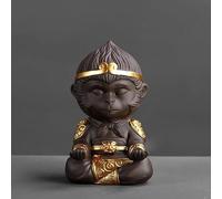 Set Con Teiera Set Tè Kung Fu Cinese Argilla Viola Monkey King Tea Pet Per Decorazione Domestica Cerimonia Set Di Teiere(A)
