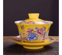 Set Con Teiera Smalto Ceramico Colorato Teiera Dipinto Pentola D'acqua Tazza Di Tè Copertura Ciotola Riscaldata Bollitore Infusore Argilla Set Di Teiere(B)