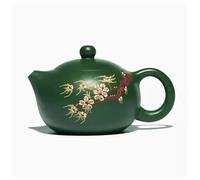Set Con Teiera Teiere Argilla Verde Fiori Di Prugna Una Pentola Set Da Tè Per Quattro Tazze Macchina Per Il Un Viola Fatta A Mano Set Da Tè Portatile(Type-B)