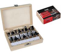 Set Frese Legno punte per Fresare Legno Gambo 8 mm Valigetta 15 pezzi Einhell