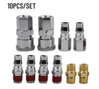 Set Connettore 10Pcs 0.6cm Linea Tubo Compressore Montaggio Accoppiatore Sgancio