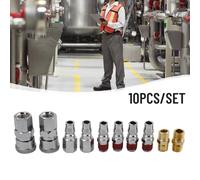 Set Connettore 10Pcs 0.6cm Linea Tubo Compressore Montaggio Accoppiatore Sgancio