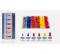 Set Connettori A Vite 158pz Cappucci Tappi Morsetti Terminali Cavi Elettrici ele