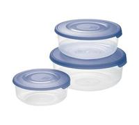 Set 3 Pezzi Frigobox Contenitore per Alimenti Tondi con Coperchio Oceano