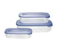 Set 3 Pezzi Frigobox Contenitore per Alimenti Rettangolari con Coperchio Oceano