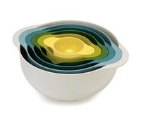 Joseph Joseph Duo Ciotole di Miscelazione per Cucina, Set di 6 pezzi impilabile, Insalatiera, Preparazione Dolci, Multicolore