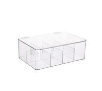 Set Contenitori per Alimenti Scatole portaoggetti e contenitori con divisori rimovibili - Perfetti per gli organizzatori della cucina o gli armadietti dispensa - Scatole (A, 27.3x19.5x9.5cm)
