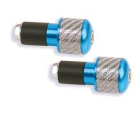 Set contrappesi manubrio V PARTS alluminio ?17.5mm blu / carbonio