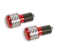 Set contrappesi manubrio V PARTS alluminio ?17.5mm rosso / carbonio