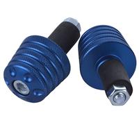 Set Contrappesi Stabilizzatori Ø28 Terminali per Manubrio da Moto Foro Ø17 Blu