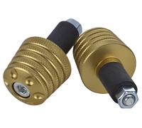 Set Contrappesi Stabilizzatori Ø28 Terminali per Manubrio da Moto Foro Ø17 Oro