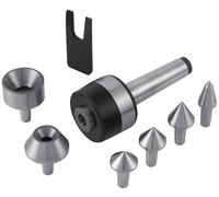 SET CONTROPUNTA ROTANTE GIREVOLE TORNIO CONO MORSE 4 CM4 CUSPIDI INTERCAMBIABILI