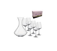 Set Convenienza Decanter con 6 Calici Vino Bohemia Vetro cristallino Fade Maison