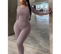 Set Coordinato Da Donna Con T-Shirt A Maniche Lunghe E Leggings 2 Pezzi