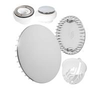 Set coperchio e filtro per scarico doccia, Ø 112 mm, compatibile con il set di scarico Viega Tempoplex del modello 2001-2006, per piatto doccia con foro di scarico, coperchio in ABS cromato