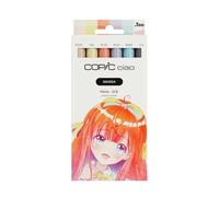 Set Copic Ciao MANGA Hana, set di pennarelli con 5 delicate tonalità pastello, incl. 1 Multiliner 0,3 mm in rosa, pennarello doppio con punta media e punta a pennello