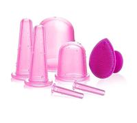 Set Coppettazione Viso Silicone, coppe anticellulite con coppe per il corpo, coppettazione del viso, coppette per gli occhi e Pennello esfoliante