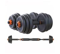 SET COPPIA DI MANUBRI BILANCIERE DISCHI BARRA DI COLLEGAMENTO REGOLABILE DA 25KG