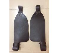 Set coppia parafanghi in pelle di ricambio per sella Western Horse in pelle nera